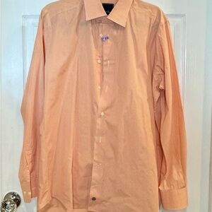 The David Donahue Men's Long Sleeve Button Down Shirt size 16 1/2. MSRP $195